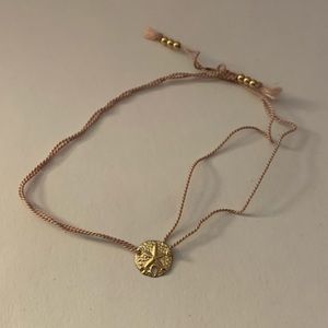 Pink and Gold Sand-dollar Beacelet